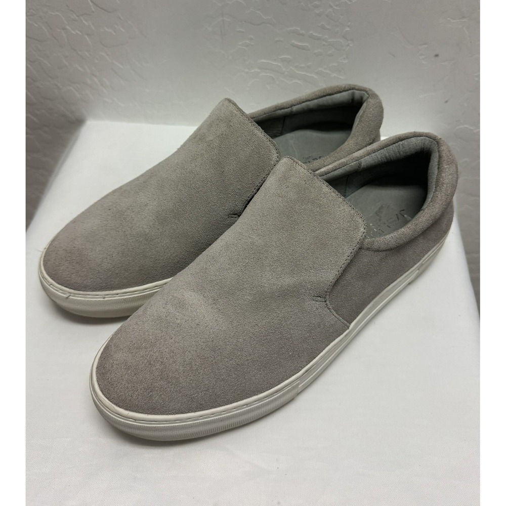 J/Slides NYC Gray Suede Leather Slip On Loafers Sneakers Shoes‎ Mens Size 10M
